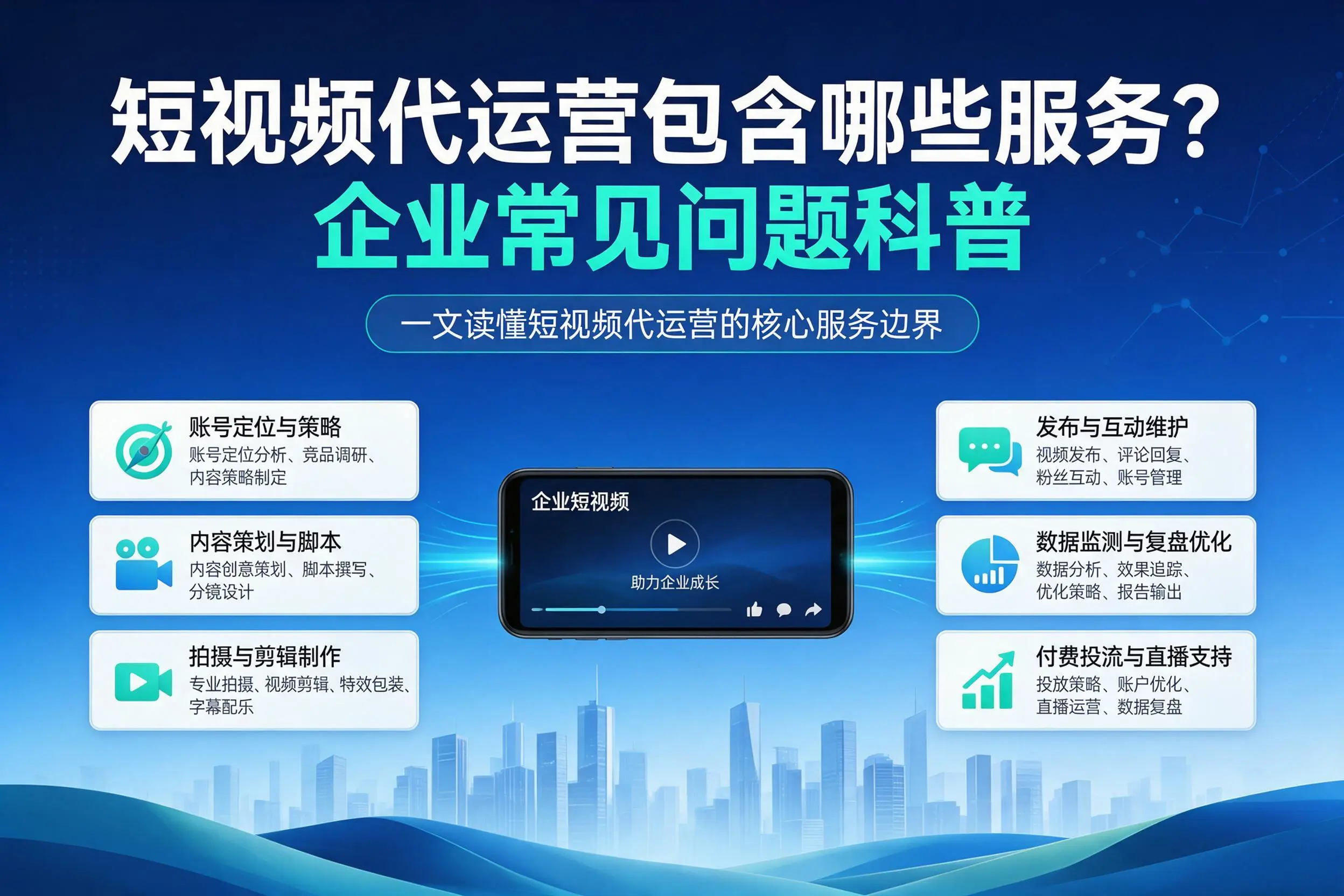 短视频代运营包含哪些服务?龙岩企业常见问题科普