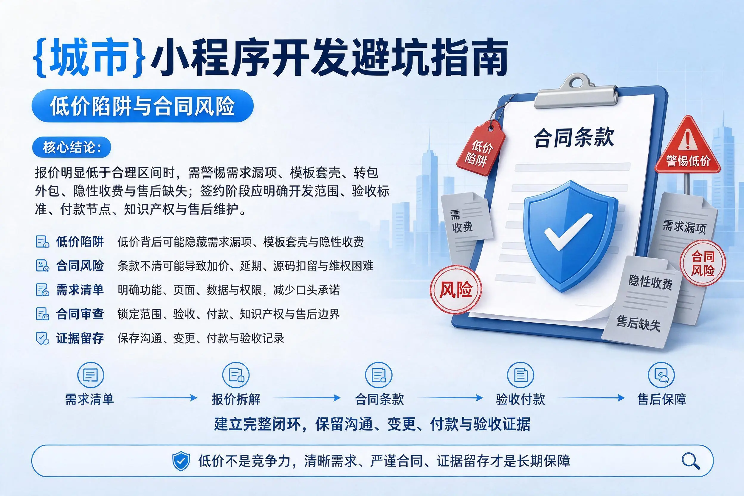 龙岩小程序开发避坑指南：低价陷阱与合同风险