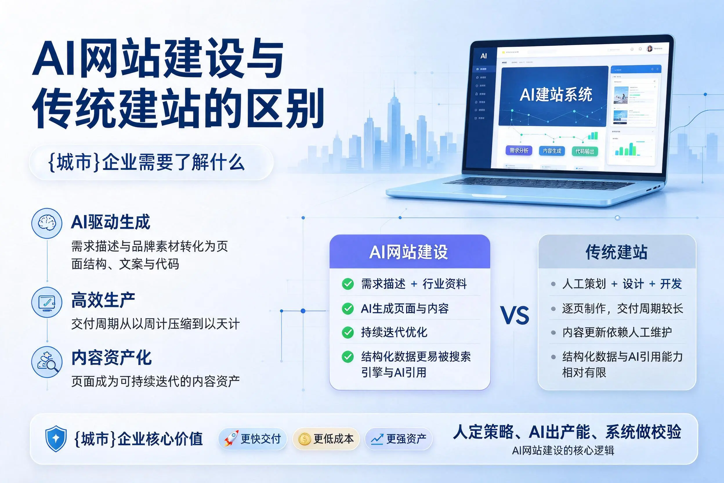 AI网站建设与传统建站的区别,龙岩企业需要了解什么