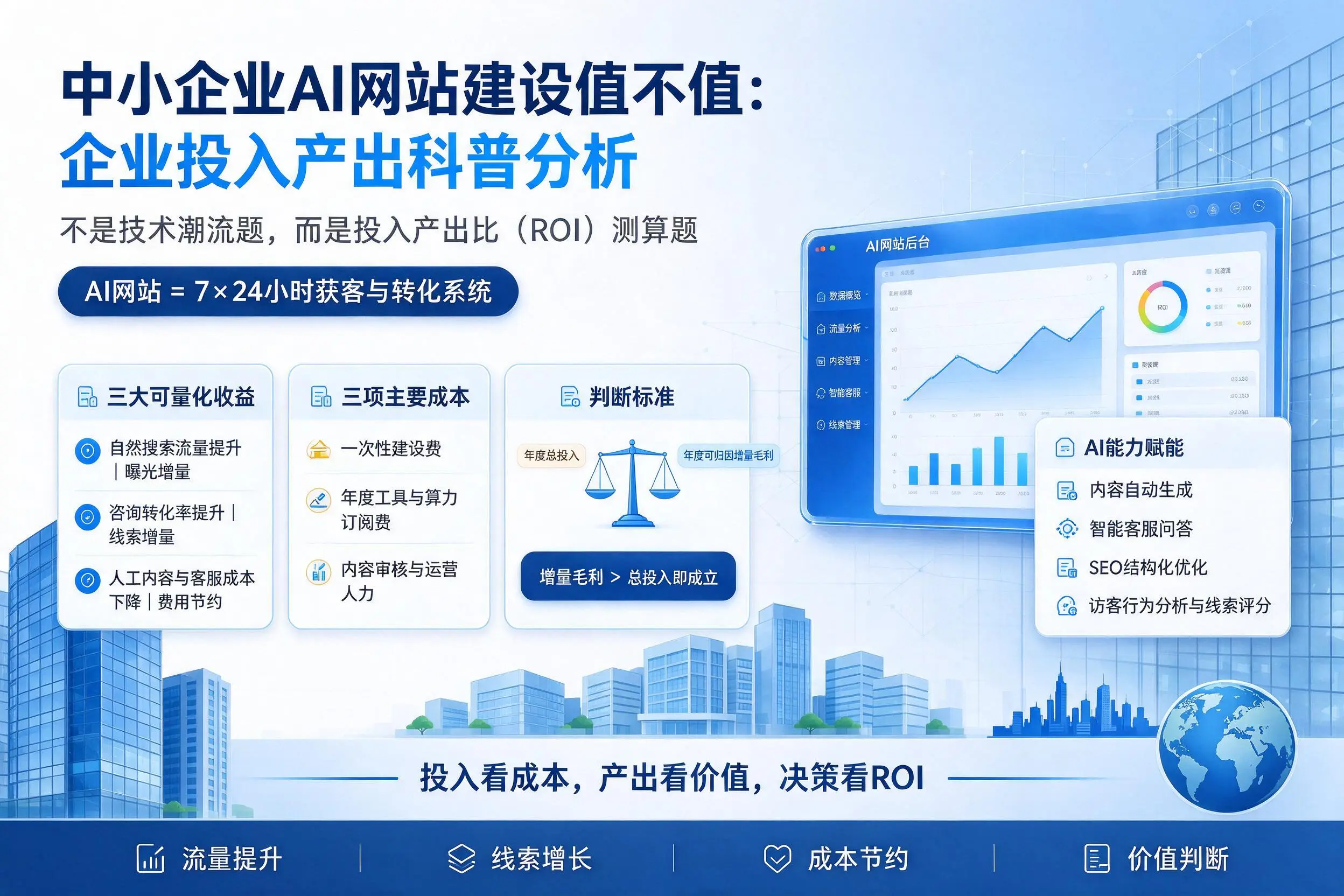 中小企业AI网站建设值不值:龙岩企业投入产出科普分析