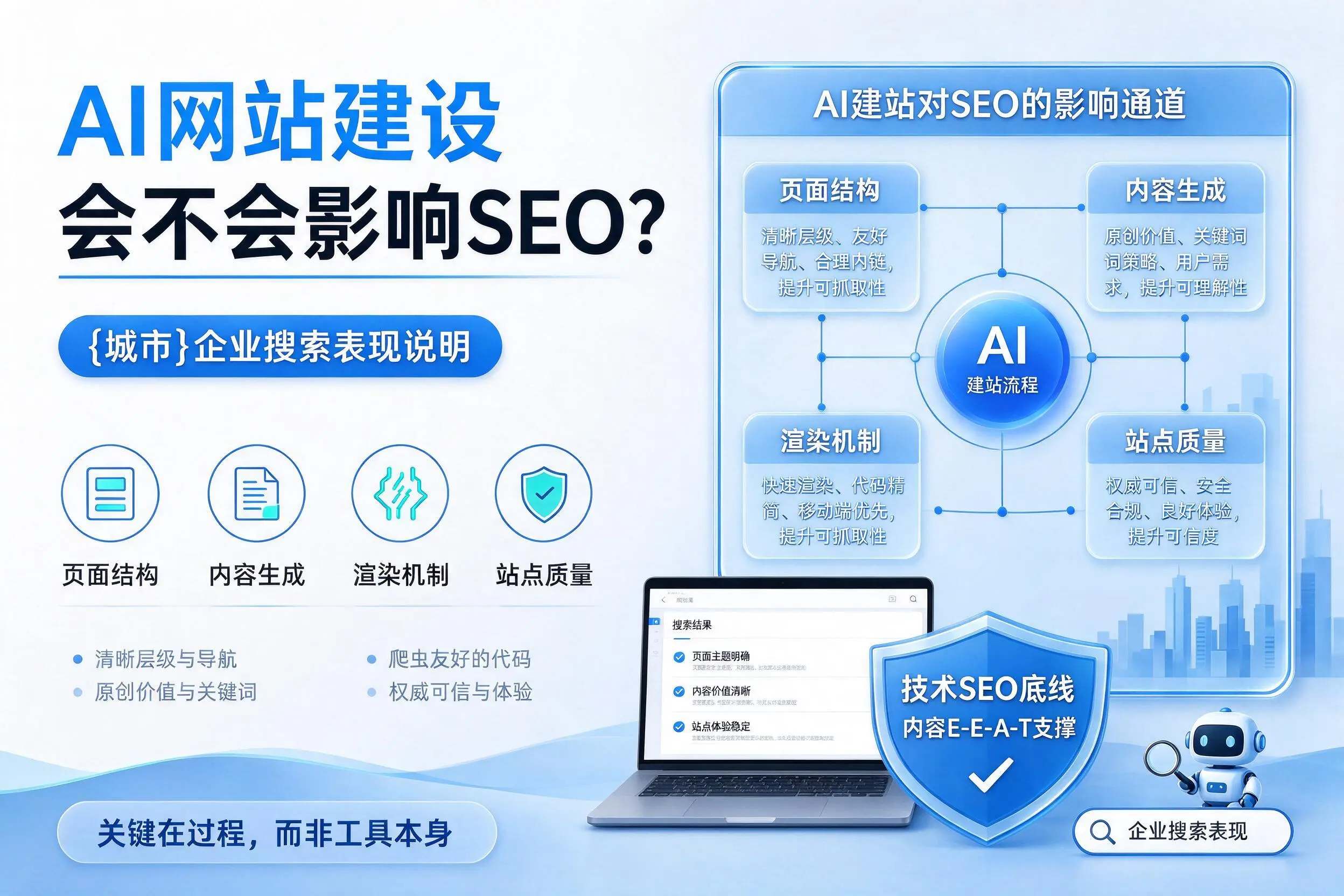 AI网站建设会不会影响SEO?龙岩企业搜索表现说明