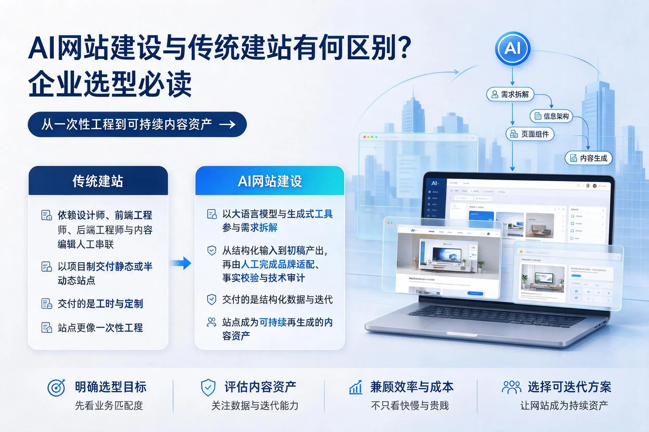 AI网站建设与传统建站有何区别?龙岩企业选型必读