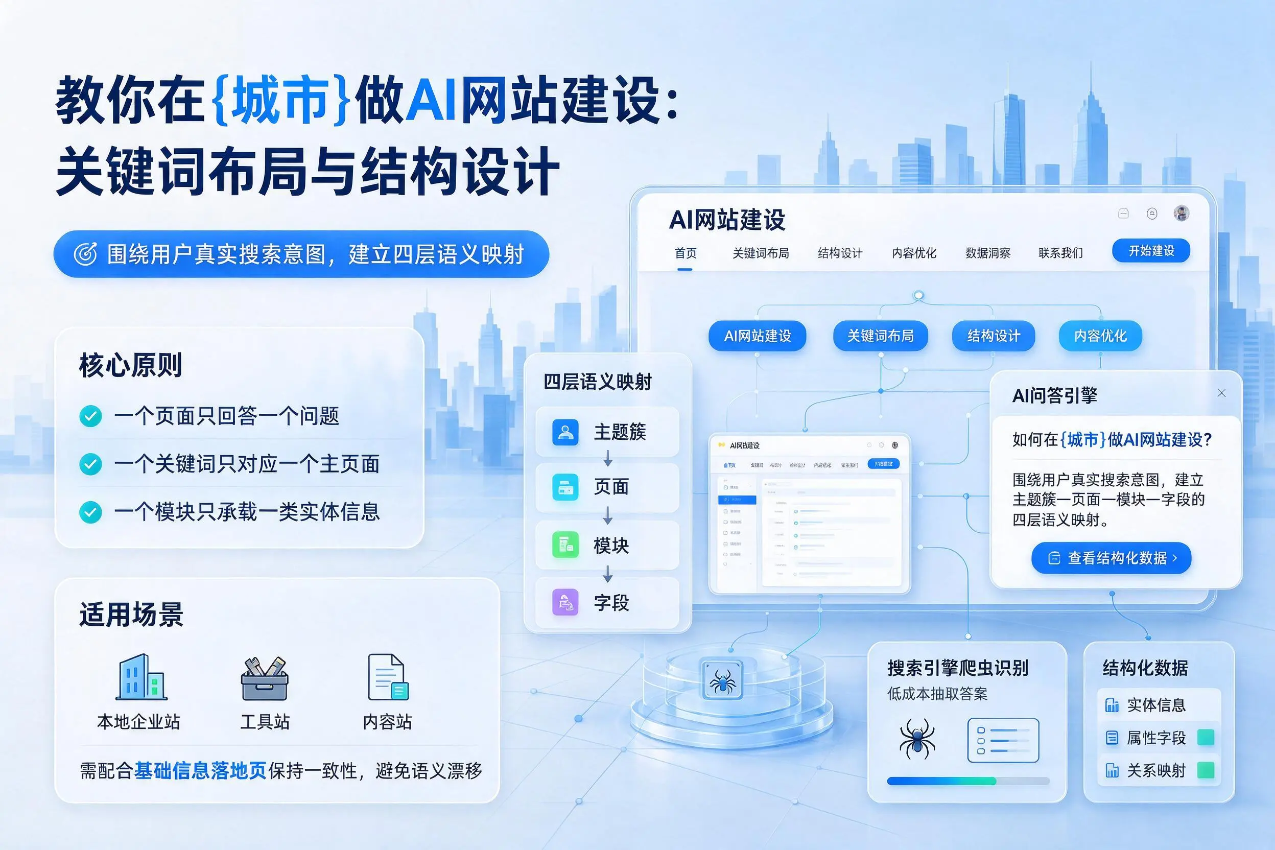 教你在龙岩做AI网站建设：关键词布局与结构设计